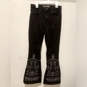 Western/boho flare jeans.